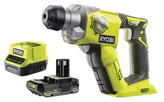Pack RYOBI Marteau perforateur R18SDS-0-18V One+ - 1 Batterie 2.0Ah - 1 Chargeur rapide