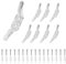 guangyuan 8 Pcs Clear Cord Cleat 2.15in Blind Cord Safety Device Plastic Cord Guides Roller Blind Safety Clip Roller Clear Shade Blind Chain Safety Retainer Clip for Cord