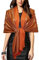 Gragengs Funken Metallic Pashmina Schals und Stola für Damen, Lange Party Tücher Einheitliche Farbe Zwei Töne,Orange/Gold