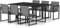 vidaXL Garten Essgruppe 7-TLG., Gartengarnitur mit Kissen, Sitzgruppe für Garten Terrasse, Gartenmöbel Set Gartenset, Grau Poly Rattan