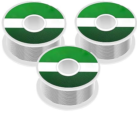 Aluminium-Edelstahl-Feuerzeug-Lötdraht, Lötdraht bleifreies Kolophonium-Kernflussmittel, DIY-Elektro-Lötkomponenten (50g,3Pcs)