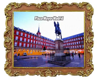 Kühlschrankmagnet Plaza Mayor Madrid, Spanien, 3D, Reise-Souvenir, Kühlschrank-Dekoration, magnetischer Aufkleber, Bastelsammlung