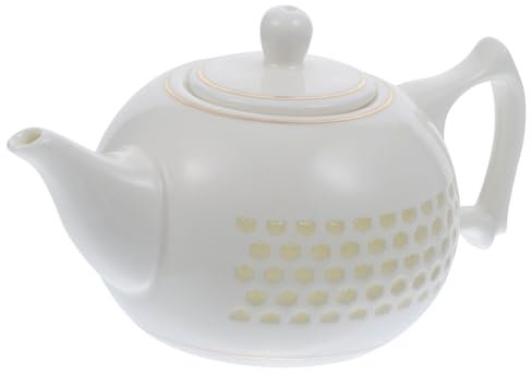 PRETYZOOM Magnifique Ensemble De Théière En Forme De Ruche Théière En Céramique Kung Fu Brodée Dorée Pour Distributeur De Thé Pour La Maison