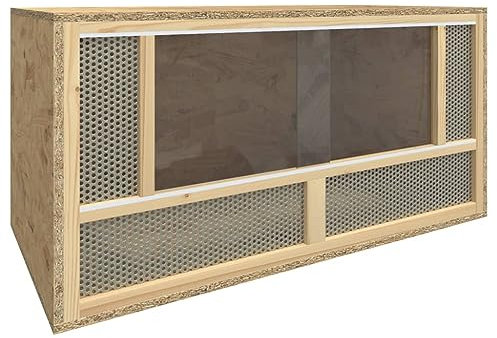 AUVYI Terrarium 80x40x40 cm Holzterrarium Terrarium Hamster Terarium Schildkröten Schlangen Terrarium Terrarien & Zubehör für Reptilien & Amphibien Holzwerkstoff, Glas, Stahl