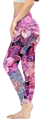 Irisjudy Hawaii Floral Damen Lange Leggings Van Gogh Art Hohe Taille Workout Tight Niedlich Mädchen Dehnbare Weiche Strumpfhose Plus Size, Dahlie Blumen, M