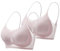 AMDOLE UK Stock Sale Push Up Bras for Women Breast Pump Bra Low Rise Knickers for Women Sleep Bra Womens Lingerie 2024 Pink