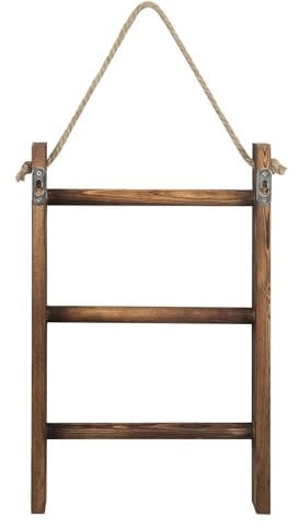 rockible Wood Towel Racks Towel Ladder Modern Tea Towel Stand Wall Hanging Towel Shelf Hanging Towel Rack for Living Room Bathroom