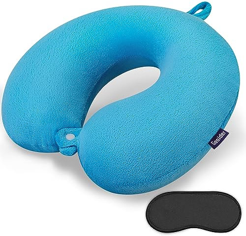 Nackenkissen für Reisen bequemes Reisekissen U-förmiges Memory Foam Flugzeugkissen unterstützt Nacken und Kopf tragbare Nackenkissen, geeignet für Flugzeug, Züge, selbstfahrende Autos, Farbe Seeblau