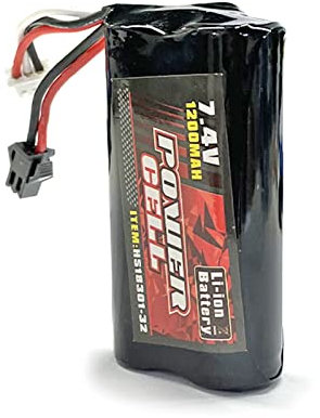 LEEINTO Batterie rechargeable améliorée 7 4 V 1200 mAh Capacité modifiée pour voitures de vitesse de jouets à échelle Accessoires de rechange Pack rechargeable et chargeur