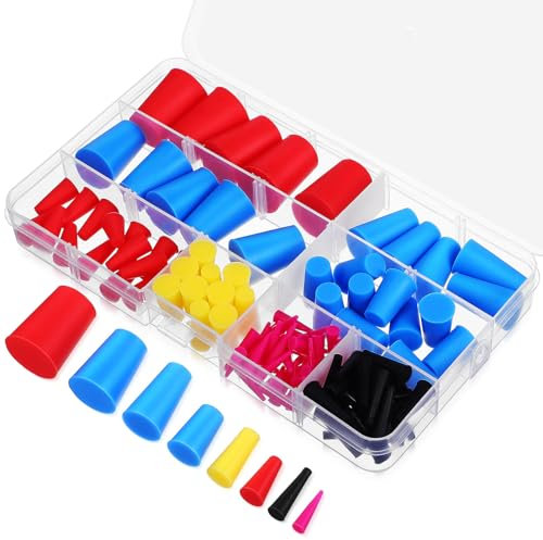 TOPPERFUN Gummistopfen: 110 Stück Gummistopfen Für Löcher In Verschiedenen Größen – Zur Verwendung Für Kolben Stopfenlöcher Hundebecken Und Reagenzgläser Oder Andere Laborgeräte Die