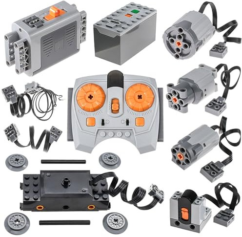 BrickBounty 16 pièces Ensemble de Moteurs de Fonctions d'alimentation, pièces Techniques d'ensemble de Moteur pour Bloc de Construction assemblé STEM, Fonction de contrôle pour Briques MOC