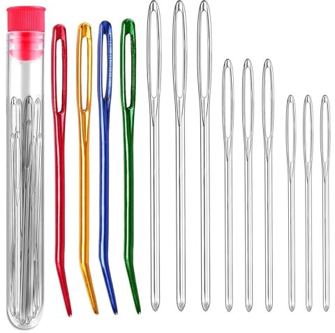 16 Pcs Darning Needles for Wool, Large-Eye Blunt, Tapestry for Crochet Projects Beading Sewing DIY Crafts