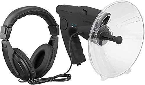 WLCBWYF Microphone parabolique à grossissement 8X, amplificateur de Son monoculaire, équipement d'espionnage, appareils d'écoute Longue Distance à Travers Les Murs jusqu'à 300 pi