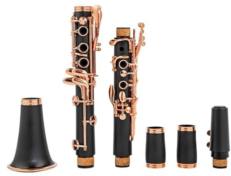 Bb-Klarinette Bb-Klarinette Lack Roségold 17 Tasten Klarnet Schwarz Clarinete