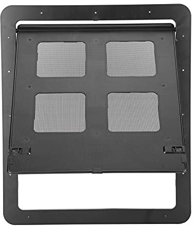 Dog Door For Sliding Glass Door, Doggie Door Dog Door For Screen Doo Dog Door Screen Porch Doggy Door Adult Cat Door Flap Lockable Door Insert For Sliding Door, Black (S)
