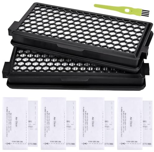 2 Sätze Ersatzfilter kompatibel Miele Staubsauger Compact C1 & C2, Complete C2 & C3, S8340, 2 HEPA filters with 4Motor Protection Filter Und 4Exhaust Filter für S4000, S5000, S6000 & S8000 Serie