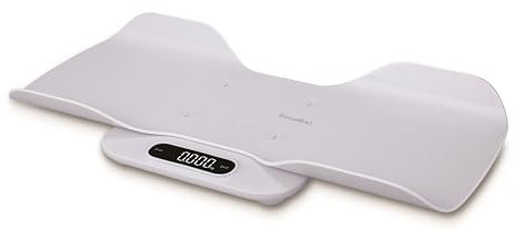 TERRAILLON - Baby Fit – Elektronische Babywaage 2-in-1, abnehmbare Babywanne, Gewichtsvergleichsfunktion, Kinderverriegelung, Skala 5-10-15 g, Kapazität 180 kg, Hülle inklusive, Weiß