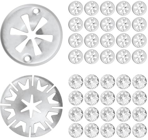Rondelles Metal,Rondelle de Blocage,Lot de 40 Rondelles de Verrouillage en Métal,Rondelle Autobloquante Rapide,Clips de Fixation de Moteur Dessous pour Diverses Voitures (Deux Modèles)