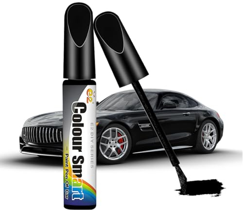 Adunsiaoto 1Stück/12ml Lackstift, Auto Kratzer Reparatur Stift, Lackstifte für Auto Kratzer, Universal Lackreparaturstift, Lack Reparatur für Gegen Kratzer, Steinschläge, Moto, Alufelgen (Schwarz)