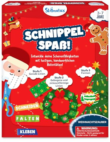 Skillmatics Scherenfähigkeiten Aktivitätsbuch-Schnippel Spaß! | 25 lustige Kreativaktivitäten für Vorschulkinder, 2 kindersichere Scheren, Geschenk für Kinder im Alter von 3-7 Jahren