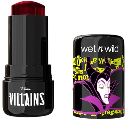 Wet n Wild x Disney Villains Jelly Blush, Aufbaubares Gel-Rouge, Dewy Glow Finish - Inspiriert von Maleficent, Fiery