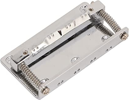 SUNGOOYUE Puente de Mandolina, Reemplazo de Placa de Puente de Silla de Montar de 8 Cuerdas para Mandolina, con Tornillos y Llave, Material Metálico Resistente a la Corrosión de Alta Dureza