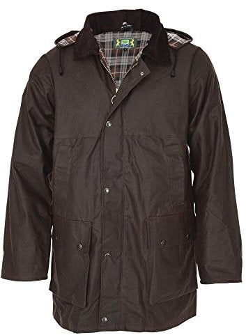 Romneys Gefütterte Englische Wachsjacke Country – Winterjacke für Damen & Herren | Warm wattiert, wind- & wasserdicht | Robuste Outdoor- und Regenjacke mit Kapuze