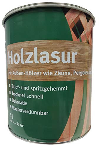 Meffert Holzlasur Außen wasserverdünnbar 5 L Farbwahl, Farbe:Kiefer