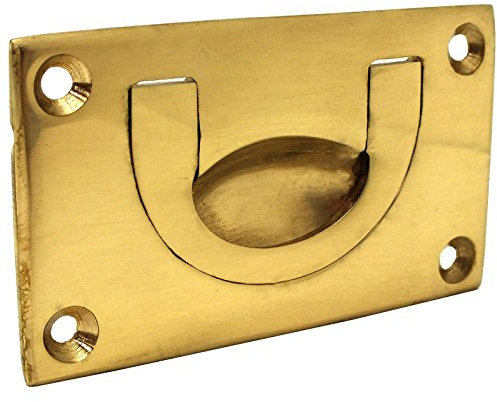 70mm Quality Solid Brass Recessed Flush Drop Handle