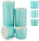 Frau WunderVoll® 25 Muffin Backformen türkis Mint, graue Sterne, Durchmesser 5 cm/Muffins Muffinbackform Muffinform Form Backförmchen Cupcake Formen Förmchen Papier Cupcakeformen