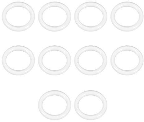 sourcing map 10 Stk. Silikon O-Ring VMQ Dichtungsring 14mm AD 10mm ID 2mm Breite Weiß