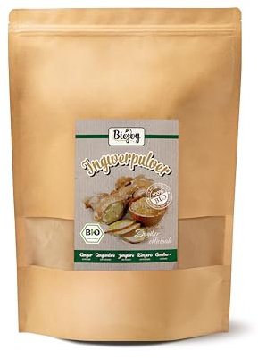 Biojoy Zenzero in polvere BIO (1 kg), disidratato e senza zucchero (Zingiber officinale)