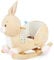 Bieco Plüsch Schaukeltier Hase Hopsi, 60 cm | Kinder Schaukelstuhl mit Sicherheitsgurt | Baby Schaukel | Schaukel Kleinkind | Schaukeltier Baby | Baby Schaukelwippe ab 9 Monate | Schaukelpferd Holz