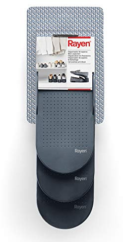 Rayen | Organizador de zapatos | 3 unidades | Superficie antideslizante | Medidas: 25 x 6,5 x 26 x 13 x 10 cm