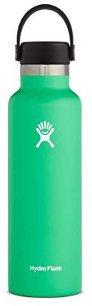 HYDRO FLASK - Trinkflasche 621ml (21oz) - Isolierte Wasserflasche aus Edelstahl - Sportflasche mit auslaufsicherem Flex Cap-Deckel - Thermoflasche Spülmaschinenfest - Standard-Öffnung - Spearmint