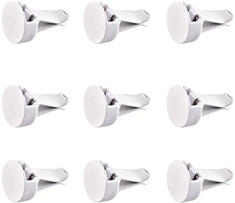 20 Pcs Metal Auto Freshener Clips with Plastic Slot Head - Car Air Vent, Conditioner & Outlet Perfume Clips - White