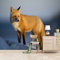 QMWZZV Papier Peint Panoramique 3D Photo Murales Renard Animal Peinture Murale Auto-adhésif Toile Geant Poster 250x175 cm Pour Salon Chambre Ados Chambre de Bébé Décoration Murale