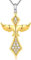 jiamiaoi Kreuz Kette Gold Kreuzanhänger Silber Kreuz Flügel Halskette Gold Damen Herren 925 Silberkette mit Anhänger Kreuzschmuck für Männer Frauen