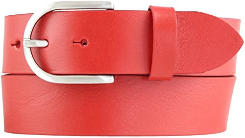 BELTINGER Damen-Gürtel aus Vollrindleder 4 cm | Jeans-Gürtel für Damen 40mm | Vollleder-Gürtel mit runder Gürtelschließe