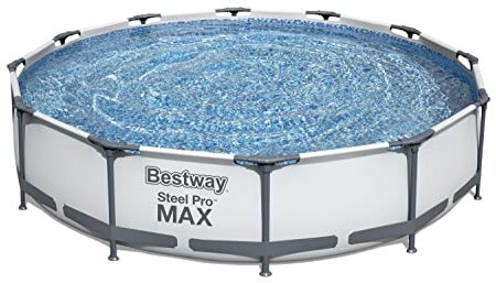 Bestway® Steel Pro MAX™ Pool-Set mit Filterpumpe Ø 366 x 76 cm, grau, rund