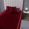 Spannbettlaken 180x200cm Rot Weinrot Boxspringbett Satin Bettlaken Glänzend Seide Spannbetttuch Uni Muster Hochwertiges Spannbetttücher für Hohe Matratze bis 25-30 cm