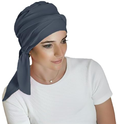 CAREBELL Smooth - Turbant bonnet oncologique en bambou pour chimiothérapie ou alopécie, Taille Unique