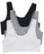 Hanes Damen Pack, Cotton Scoopneck Bralette, Low-Impact Sports Bra, 3-Pack BH, Schwarz/Beton Heather/Weiß, XX-Large (3er