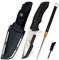 Naifu® The Survivor – Couteau de survie 4-en-1 à lame fixe Tanto (10 cm) en acier inoxydable | Allume-feu, aiguiseur, sifflet intégré | Couteau de chasse, bivouac, camping