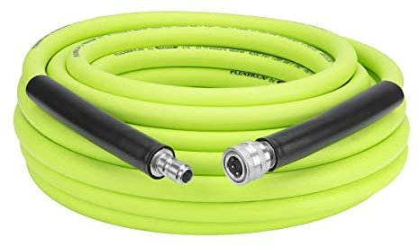 Flexzilla HFZPW426050Q-E Manguera para hidrolimpiadora de 4200 psi, (3/8) 0,95 cm x 15,2 m, color verde fosforecente (ZillaGreen)