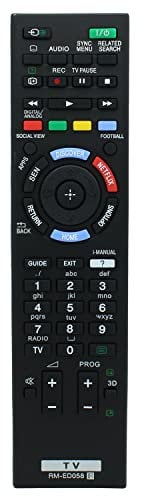 RM-ED058 Remote Control Replacement for Sony TV KDL-50W829B KDL-55W828B KDL-50W828B KDL-50W705B KDL-55W805B KDL-50W805B KDL-60W855B KDL-42W815B KDL-42W805B