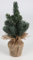 BURI Deko Tanne im Jute Topf 25cm Mini Tannenbaum Deko Mini Tanne künstlich