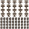 GORGECRAFT 40 Sets Antique Mini Hinges with 20 Set Retro Hasps Latch and 240Pcs Screws Antique Buckles Kit for Wooden Cabinet Case Vintage Jewelry Storage Gift Box Toolbox Decorative Supplies