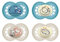 MAM Original Pure Schnuller im 4er-Set, Baby Schnuller aus nachhaltigem & Bio-erneuerbarem Material, Sauger SkinSoft Silikon, mit Schnullerbox, 6-16 Monate, Bär/Fuchs/Fuchs/Bär