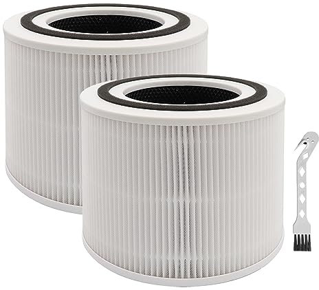 Core 300 Air Filter Replacement Compatible with LEVOIT Core 300 300S P350 Air Purifier 3-in-1 H13 True HEPA & Activated Carbon Filter Core 300-RF Core P350-RF (2 Pack)